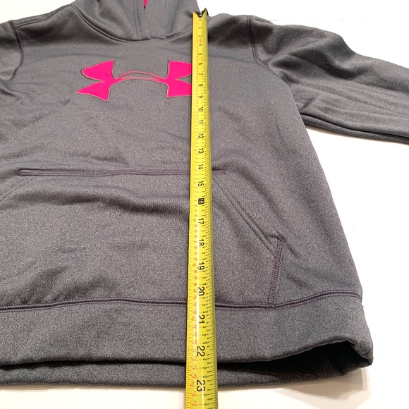 Under Armour Grey and Pink Cold Gear Hoodie - Picture 6 of 7